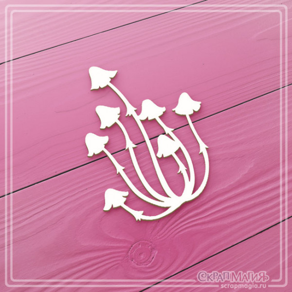 Чипборд Скрапмагия "Грибы" 45х60 мм