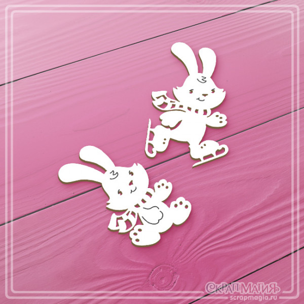 Чипборд Скрапмагия "Зайчики" 2 эл