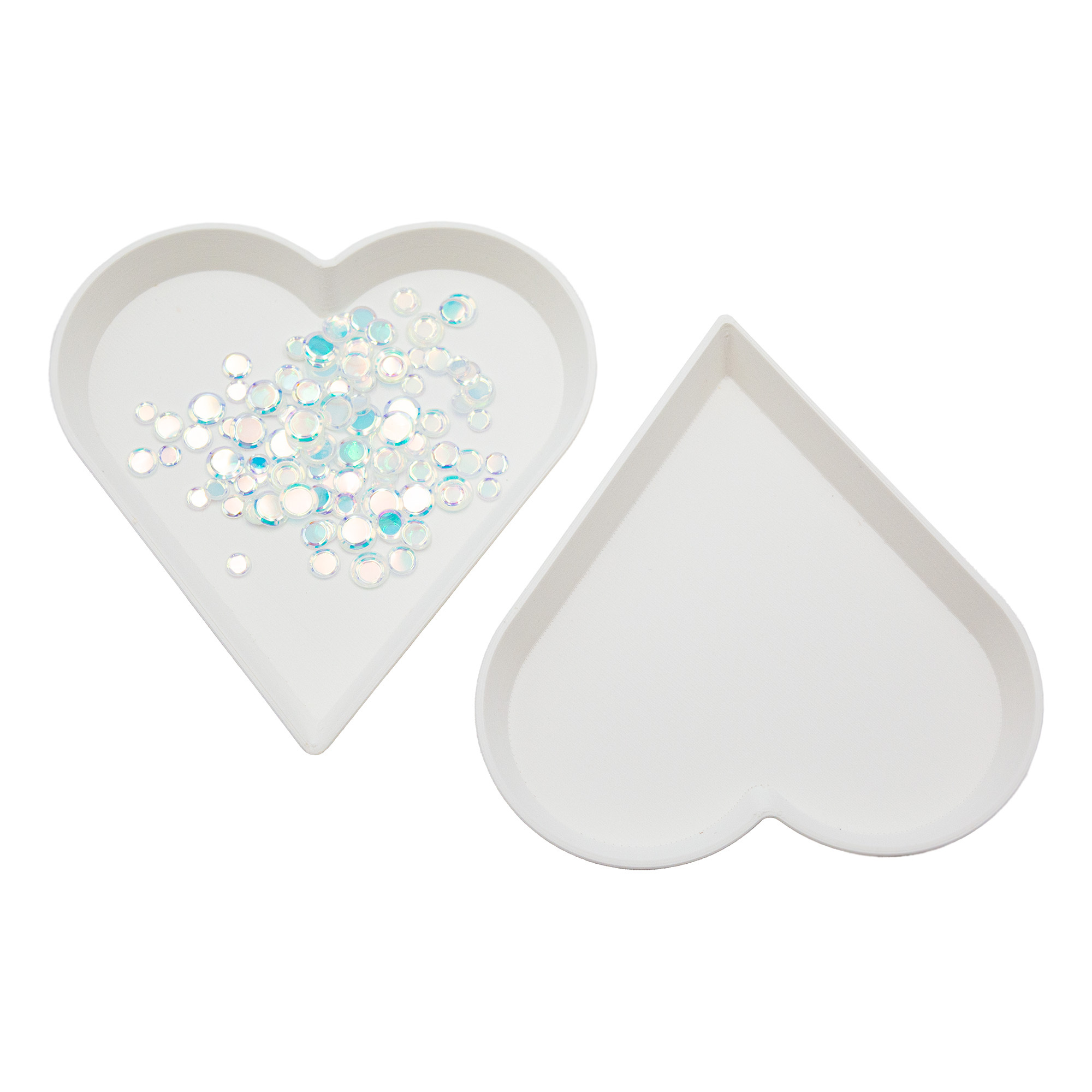 Тарелка для мелочей ЯС "Сердце" Белая матовая