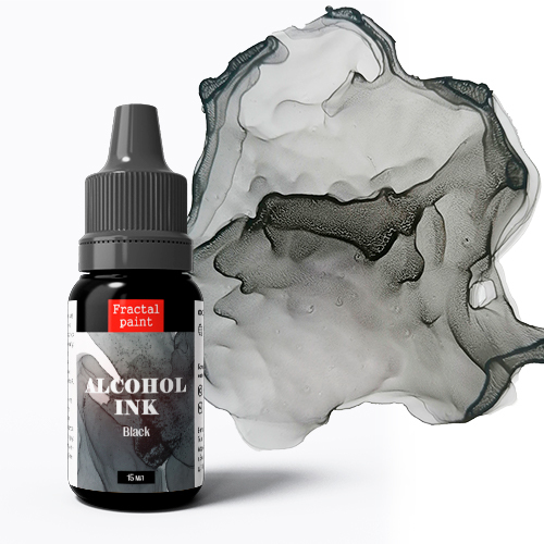 Алкогольные/Спиртовые чернила Fractal Paint «Black» (Чёрный)