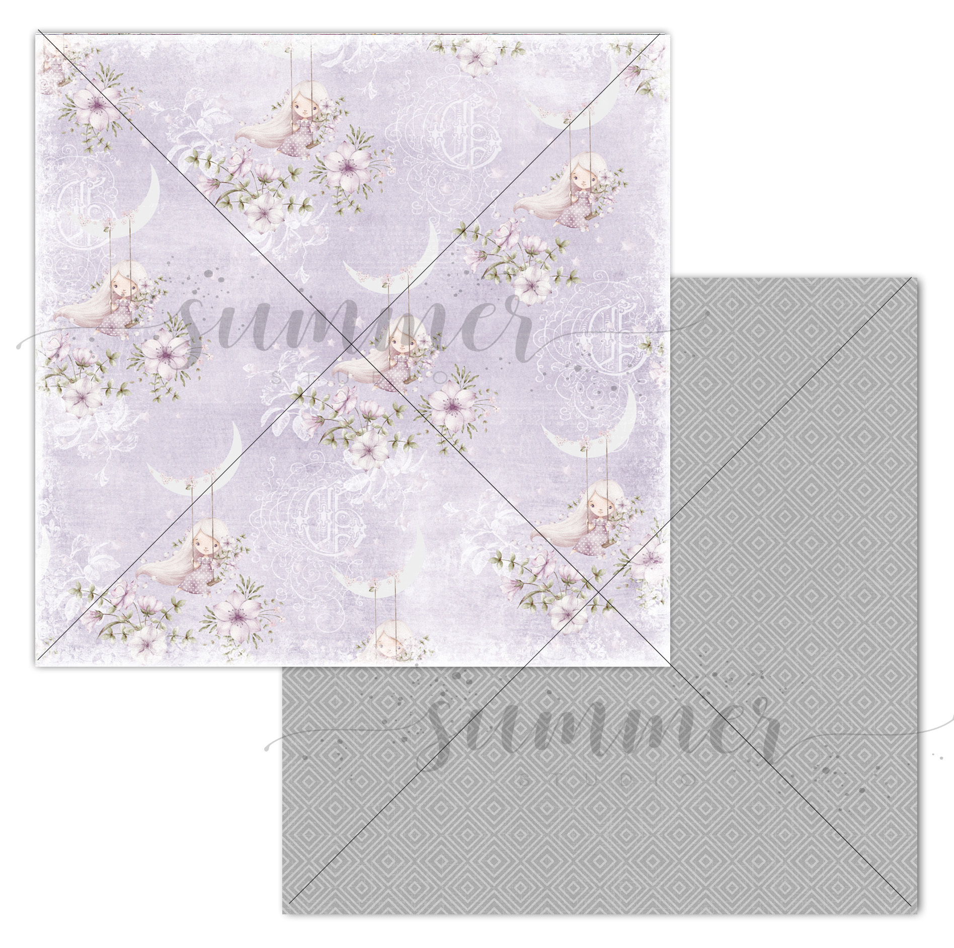 Бумага Summer studio "Маленькая фея" Страна фантазий (SMST349)