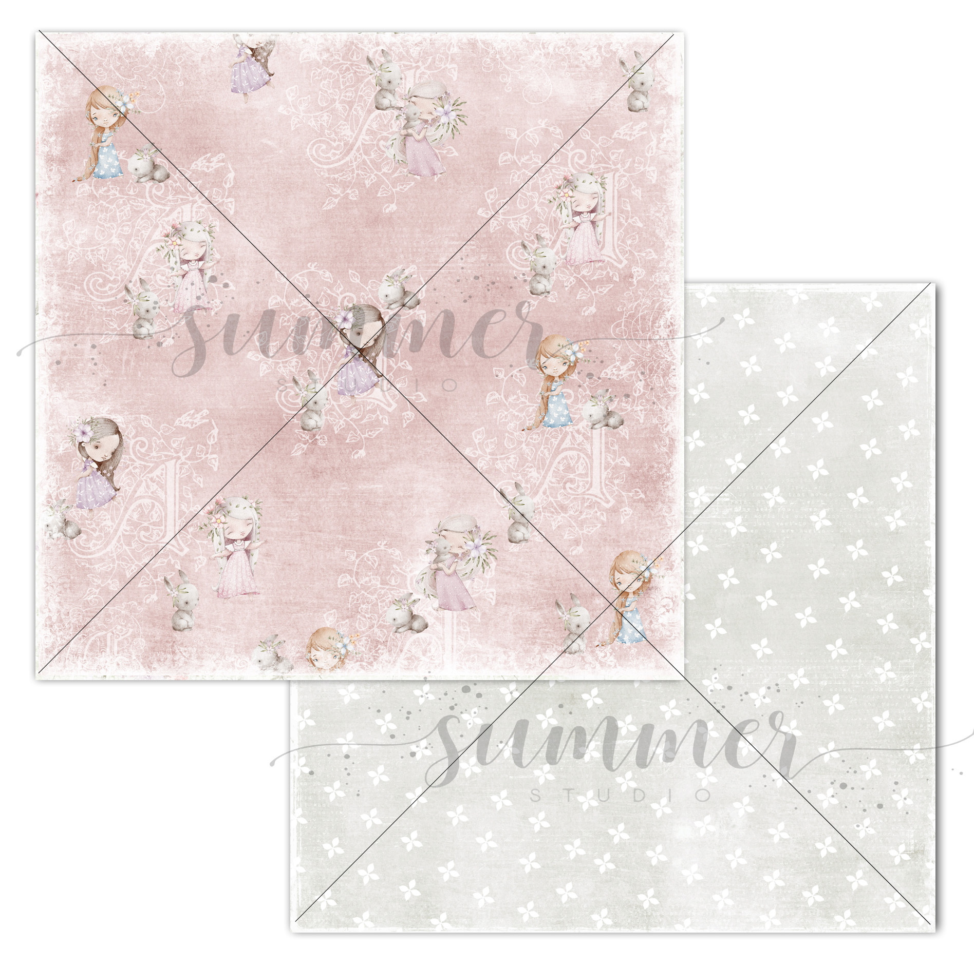 Бумага Summer studio "Маленькая фея" Маленькие друзья (SMST351)