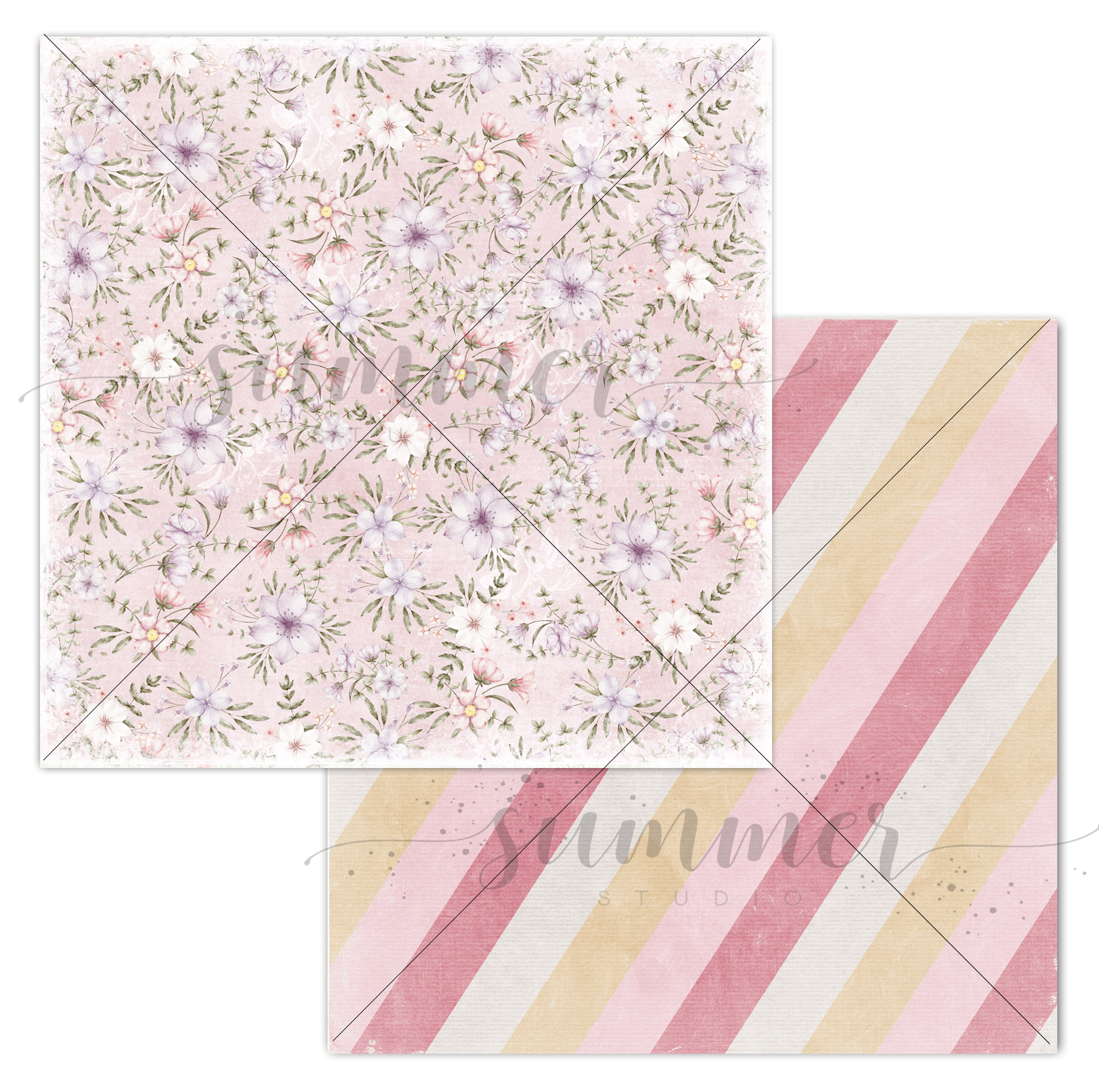 Бумага Summer studio "Маленькая фея" Нежность цветов (SMST353)