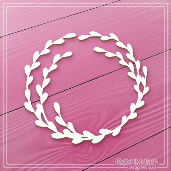 Чипборд Скрапмагия "Веточки вербы" 77х71 мм