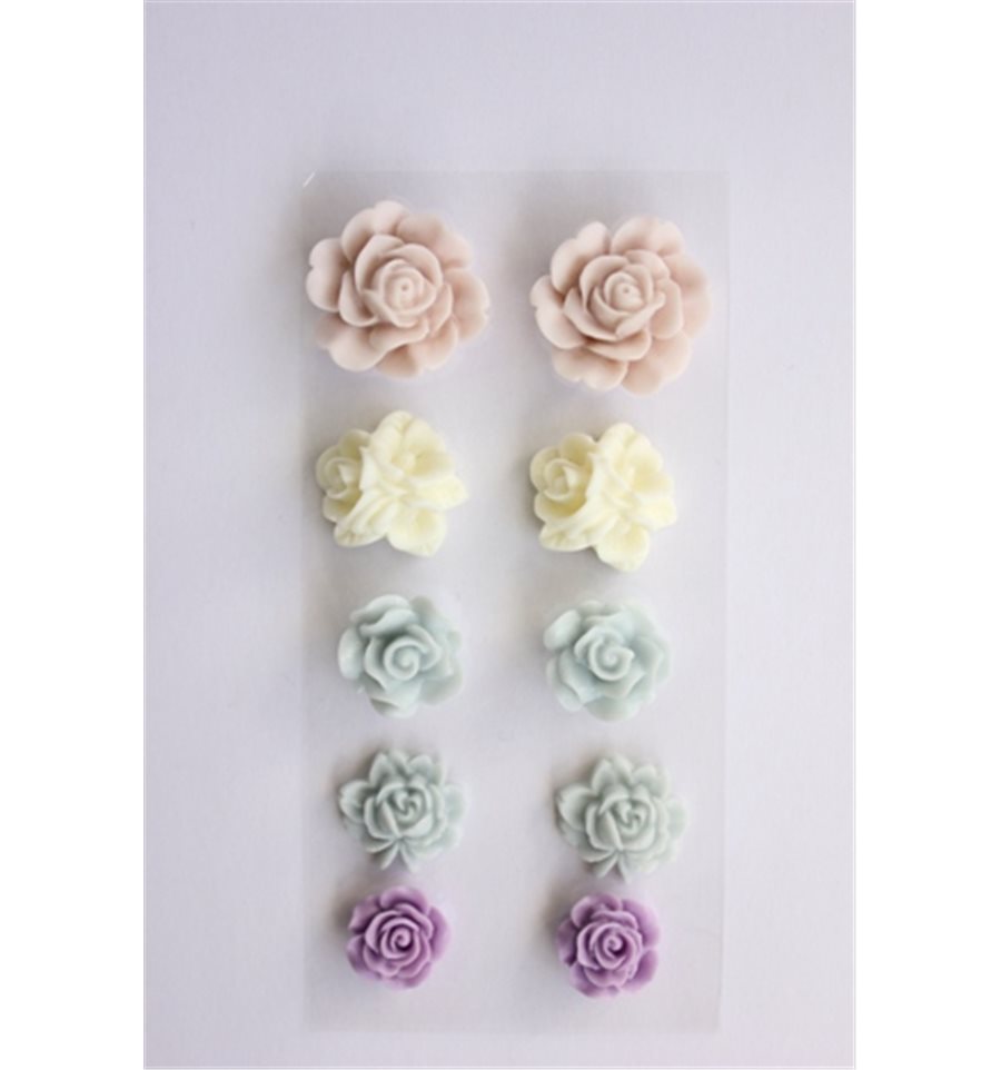 Набор пластиковых розочек Scrapberrys "Пастельные"