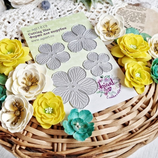 Ножи для вырубки Agiart "Пионовидная роза"