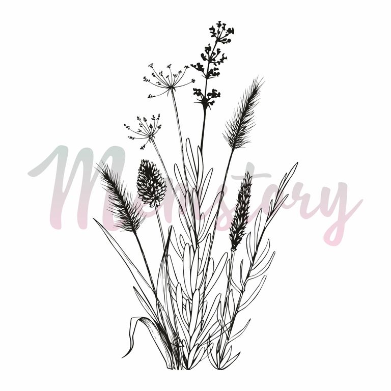 Штамп Memstory "Полевые травы"
