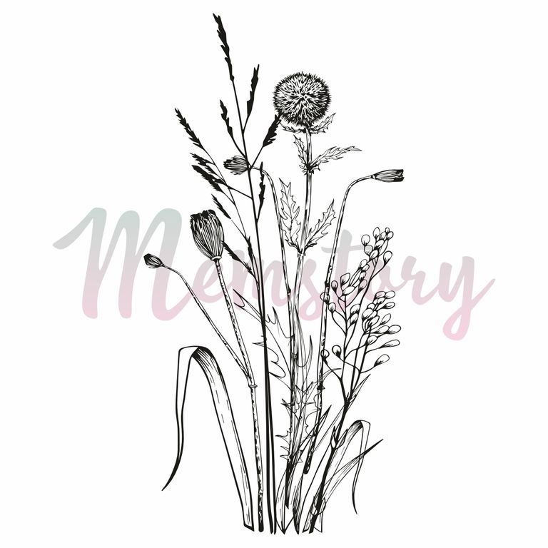 Штамп Memstory "Полевые травы"