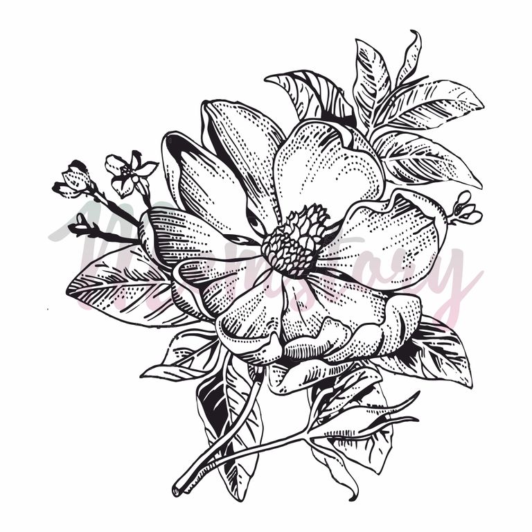 Штамп Memstory "Цветочек с открытки"