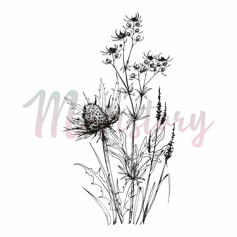 Штамп Memstory "Полевые травы"