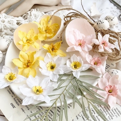 Набор цветов из ткани The TEA Garden "Нарциссы"