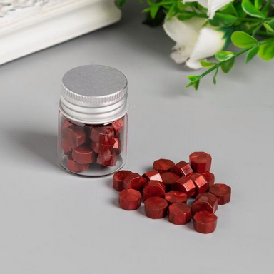 Сургуч восьмигранник в баночке ТЕРРАКОТ 9гр