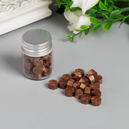 Сургуч восьмигранник в баночке МОЛОЧНЫЙ ШОКОЛАД 9гр