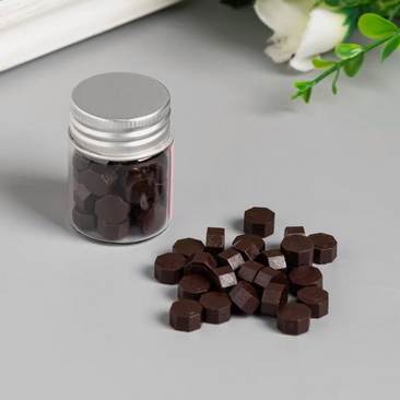 Сургуч восьмигранник в баночке ГОРЬКИЙ ШОКОЛАД 9гр