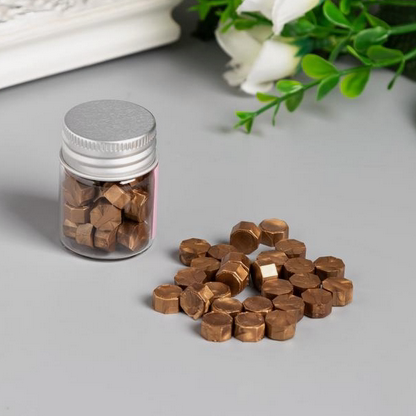 Сургуч восьмигранник в баночке БРОНЗА 9гр