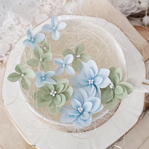 Набор тканевых цветов ME Flowers "Гортензии" Брызги весны