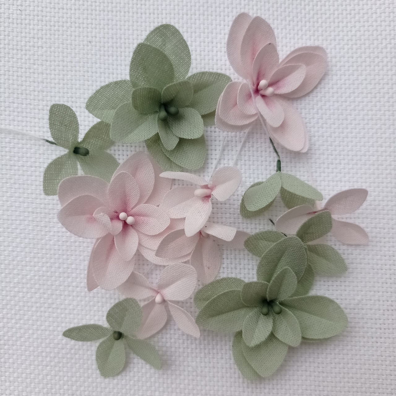 Набор тканевых цветов ME Flowers "Гортензии" Летний день