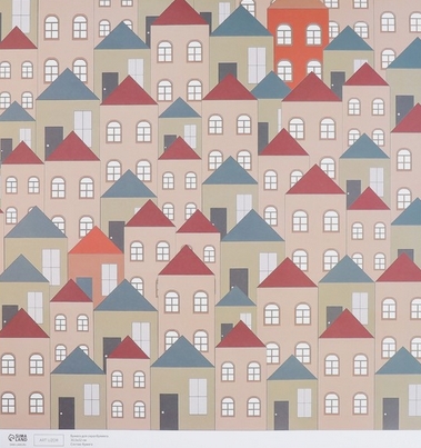 Бумага для скрапбукинга АртУзор "Домики"