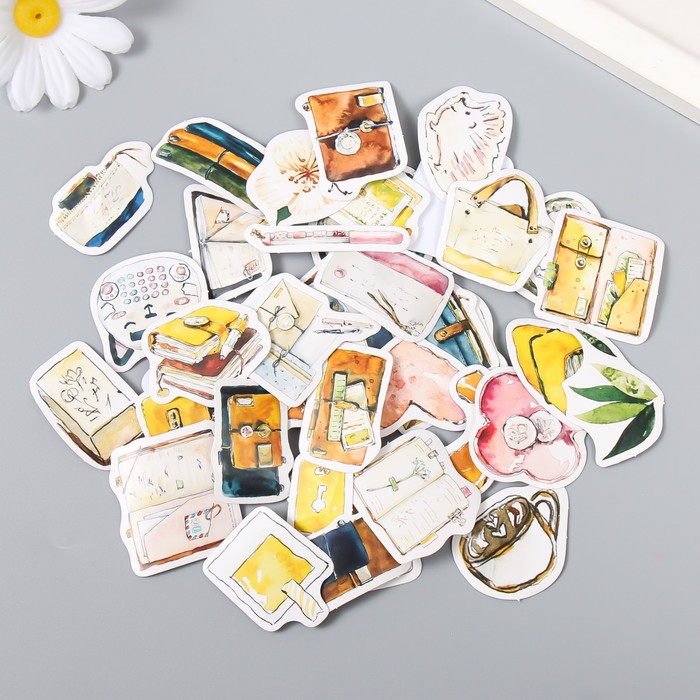 Наклейки в коробочке "Канцелярия"