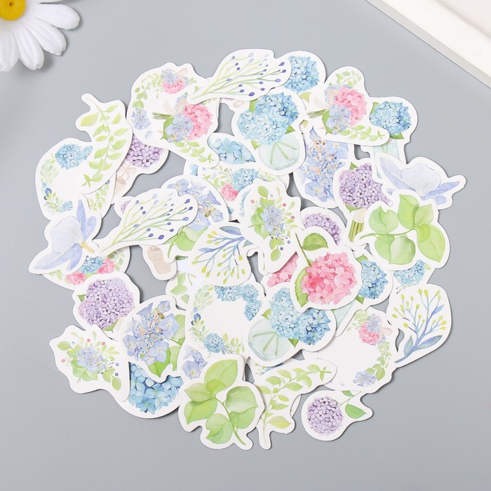 Наклейки в коробочке "Гортензии"