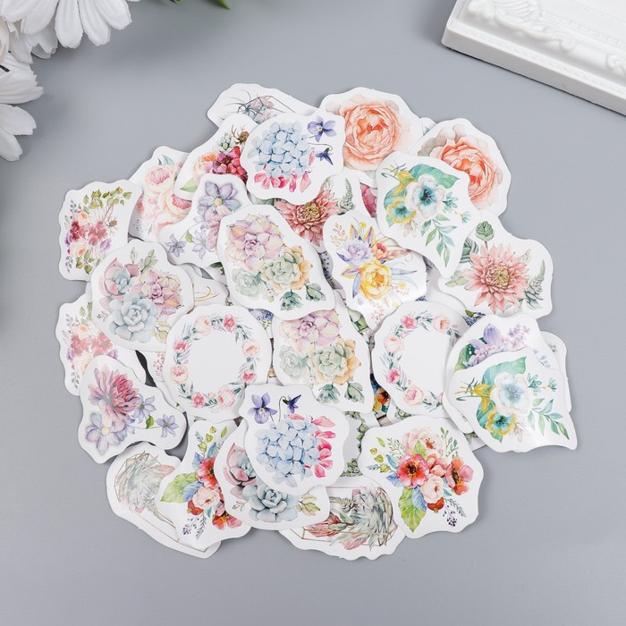 Наклейки в коробочке "Нежность цветов"