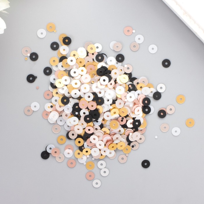 Пайетки плоские 4мм "Великий Гэтсби"