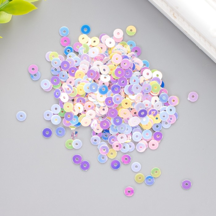 Пайетки плоские 4мм "Мечты русалки"