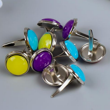 Набор брадс "Капельки краски" 10шт Цвета микс