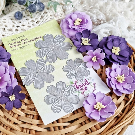 Нож для вырубки Agiart "Нежная космея"