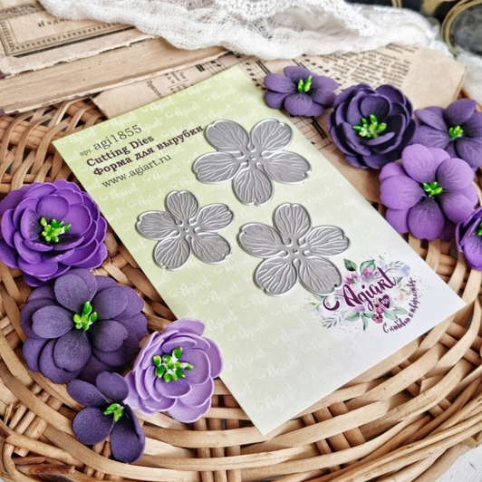 Ножи для вырубки Agiart "Цветы Сливы"