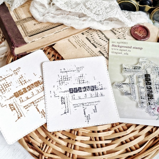 Штамп фоновый Agiart "Хронология"