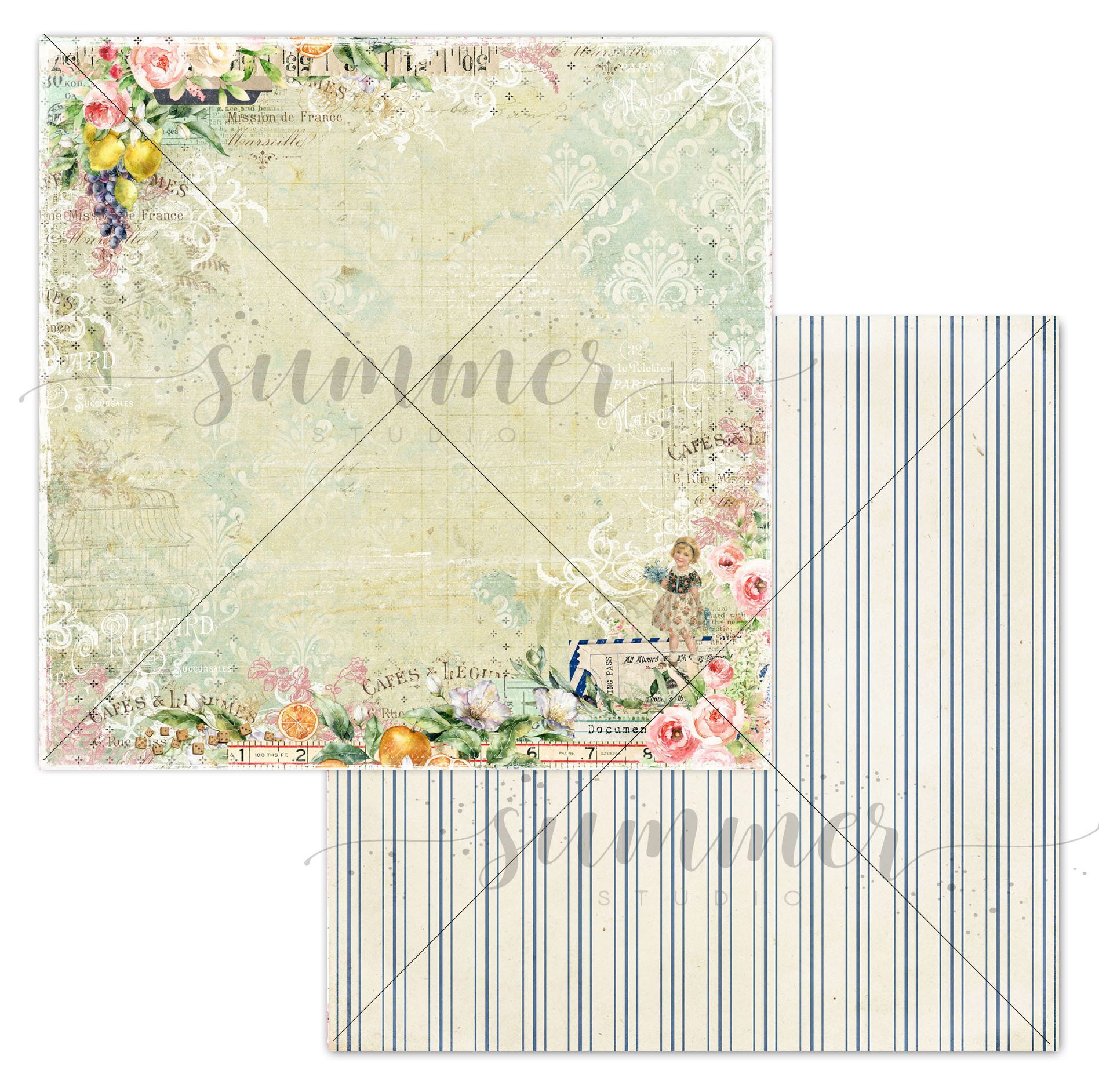 Бумага Summer studio "Вкус лета" Летний сад (SMST369)