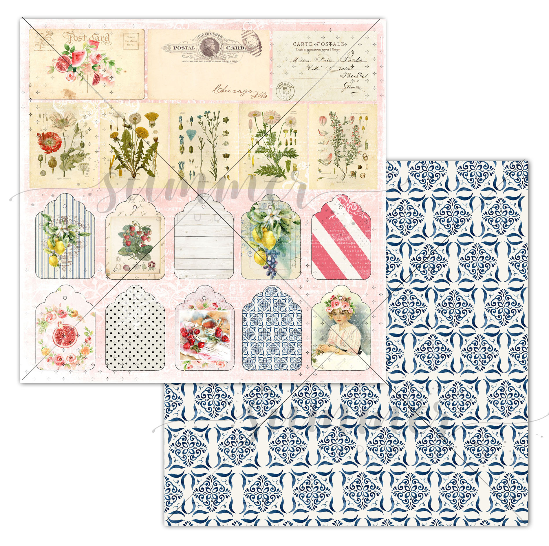 Бумага Summer studio "Вкус лета" Напишу тебе письмо (SMST370)