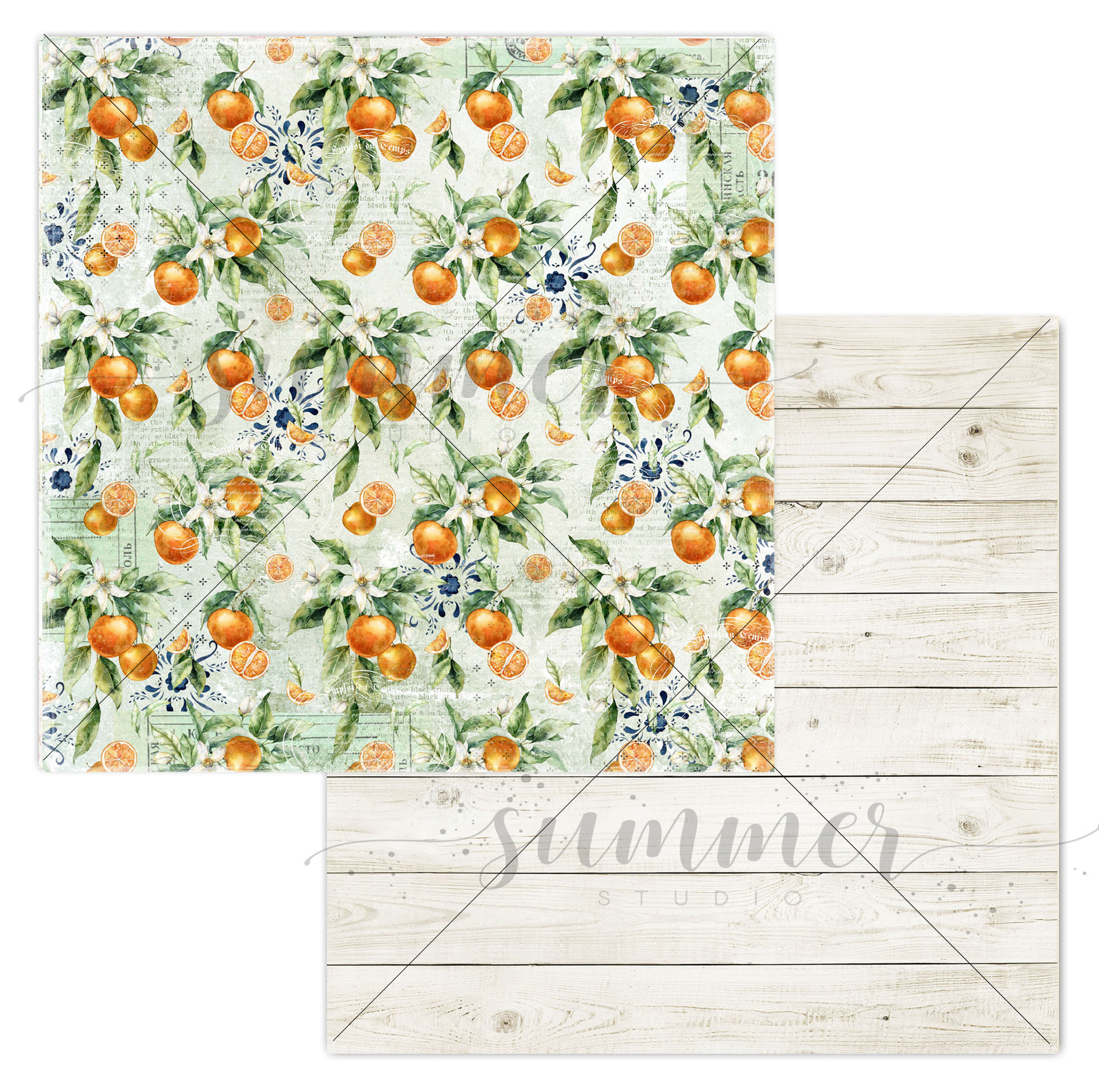 Бумага Summer studio "Вкус лета" Апельсиновый фреш (SMST371)