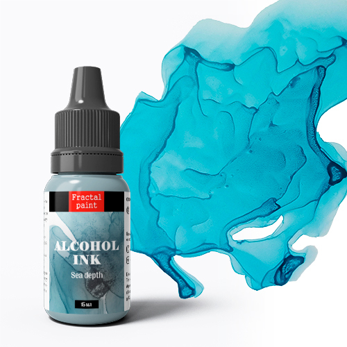 Алкогольные/Спиртовые чернила Fractal Paint «Sea depth» (Глубина моря)