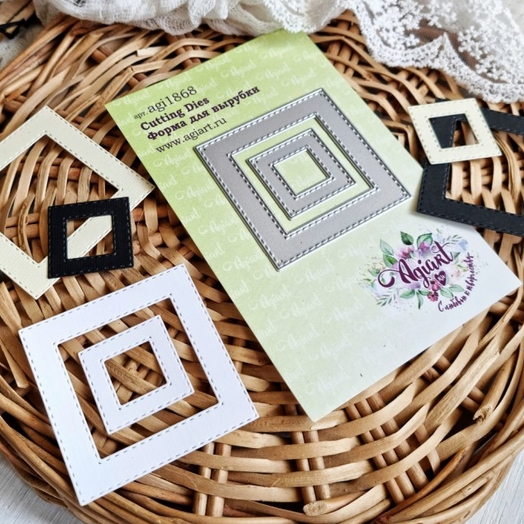 Ножи для вырубки Agiart "Сет квадратных рамок №3"