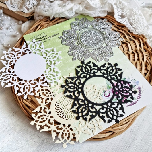 Ножи для вырубки Agiart "Сквозь витражи" салфетка