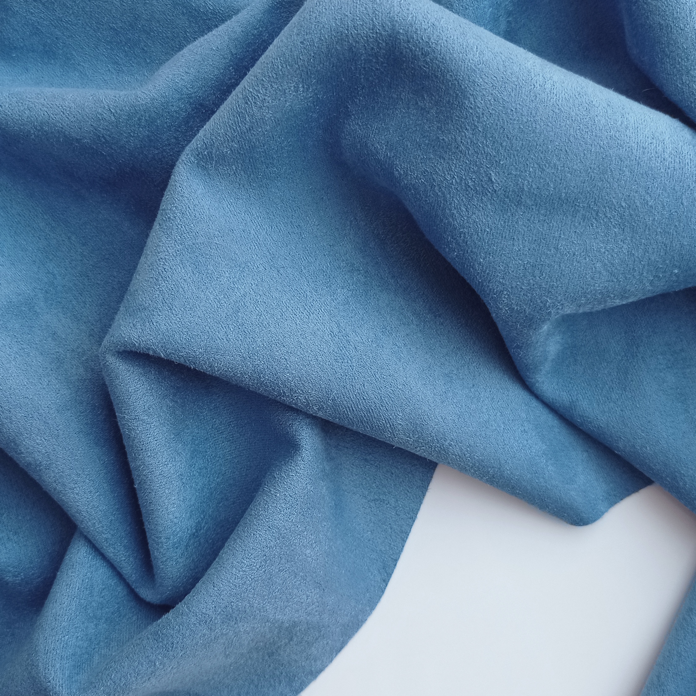 Замша искусственная двусторонняя БОЛЬШОЙ отрез 50 х 72 см Небеса