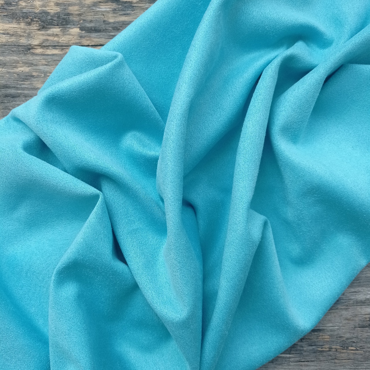 Замша искусственная двусторонняя 32 х 72 см Лазурный