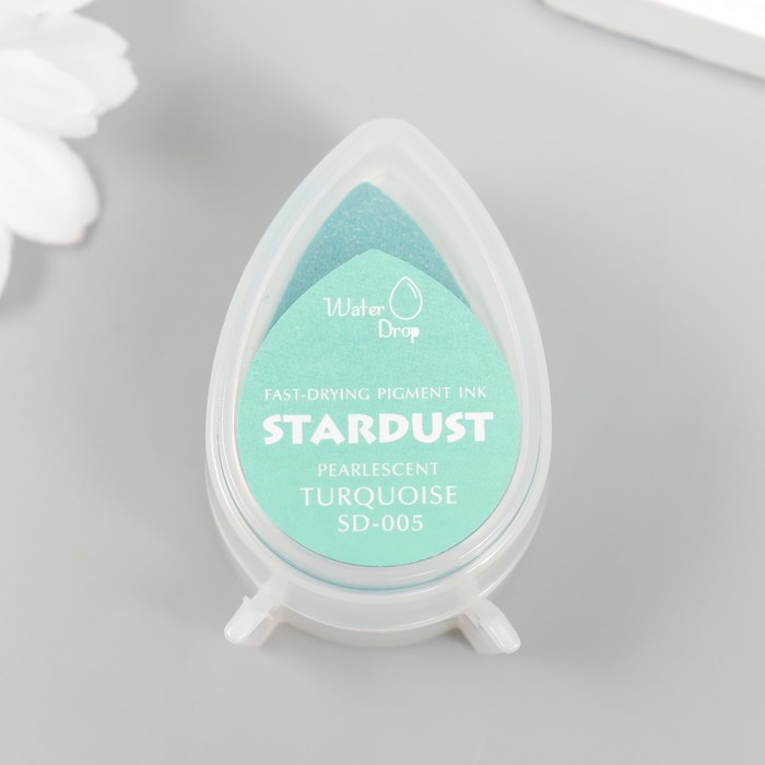 Чернильная подушечка Pigment Ink жемчужная "Junesix" Turquoise
