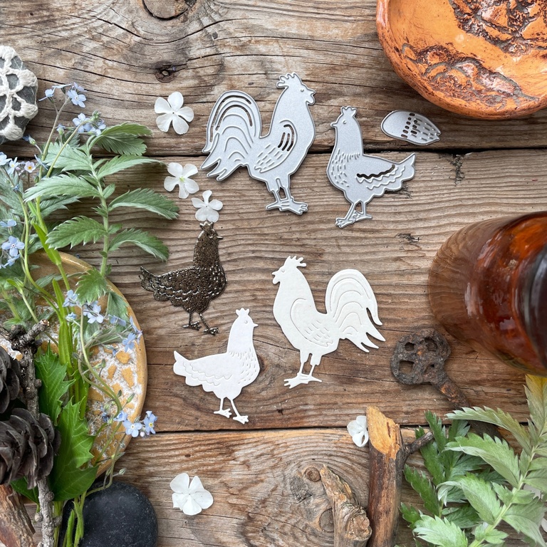 Ножи для вырубки mimi cut "Курочка по зёрнышку"