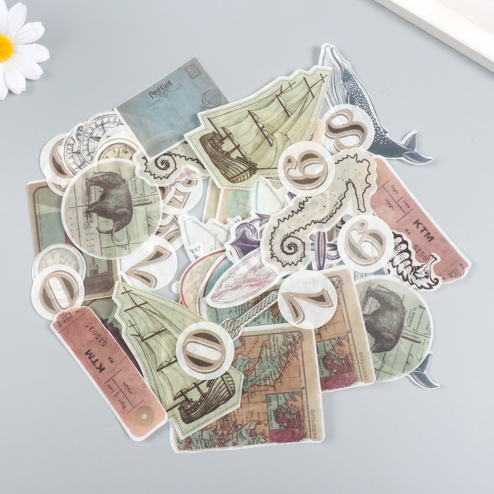 Наклейки на кальке "Путешествие" 64шт