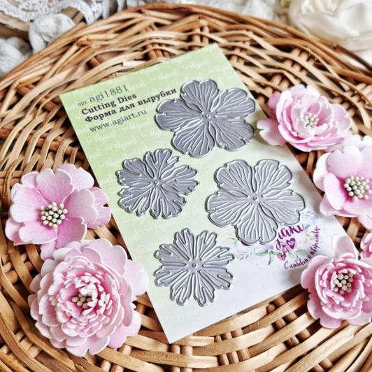 Ножи для вырубки Agiart "Махровый пион"