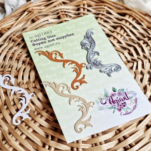 Нож для вырубки Agiart "Винтажный завиток"