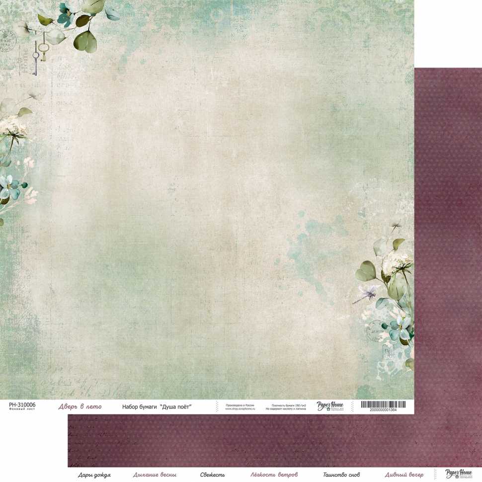 Бумага Paper Home "Душа поёт" Дверь в лето (PH6)