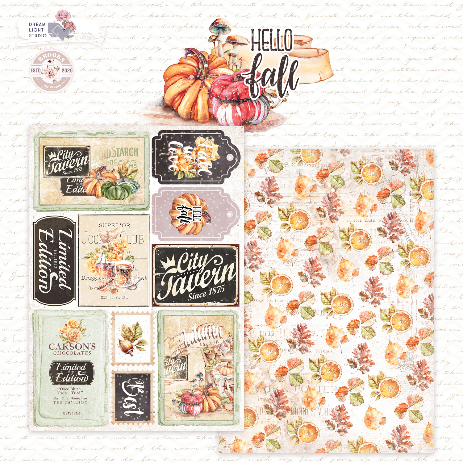 Бумага Dream Light Studio А5 "Hello, Fall" Карточки (DL80-1)