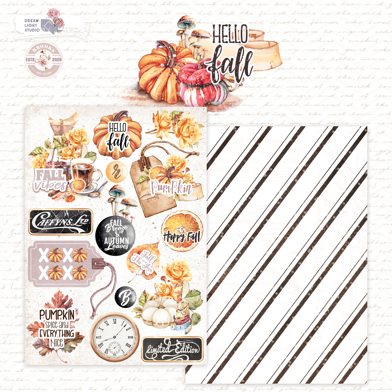 Бумага Dream Light Studio А5 "Hello, Fall" Элементы (DL80-2)