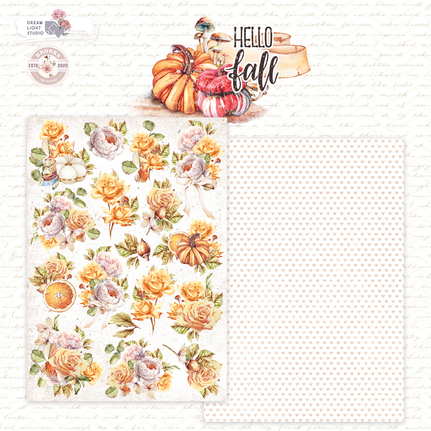 Бумага Dream Light Studio А5 "Hello, Fall" Букеты (DL80-6)