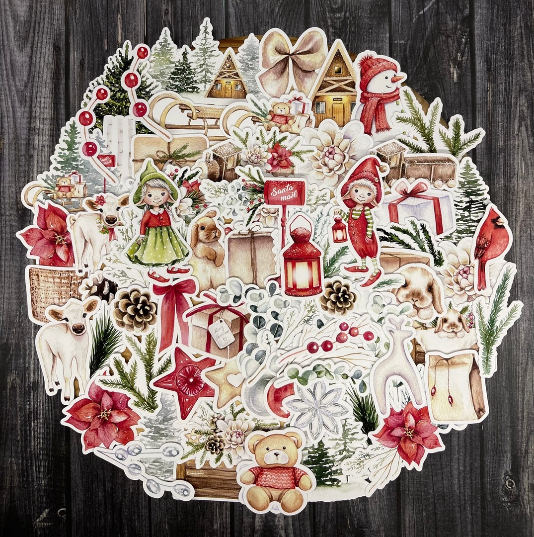 Набор высечек "Эльфы в зимнем лесу"