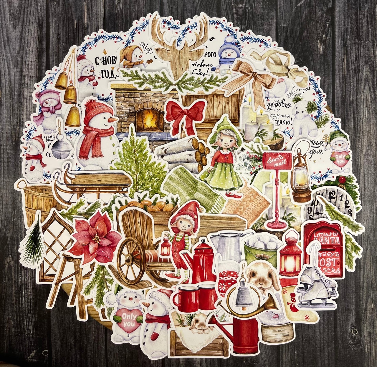 Набор высечек "Зимний домик эльфов"